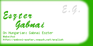 eszter gabnai business card